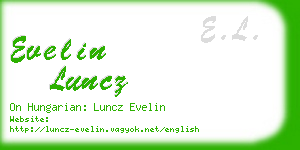 evelin luncz business card